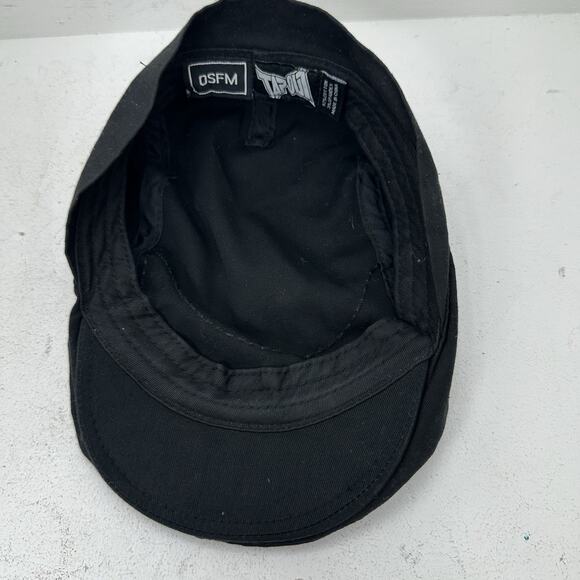 Tapout Newsboy Cabbie Hat Black Faded OSFM One Size Y2K MMA - Picture 6 of 9